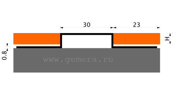 Сатинированная вставка Fezard ST-UL30