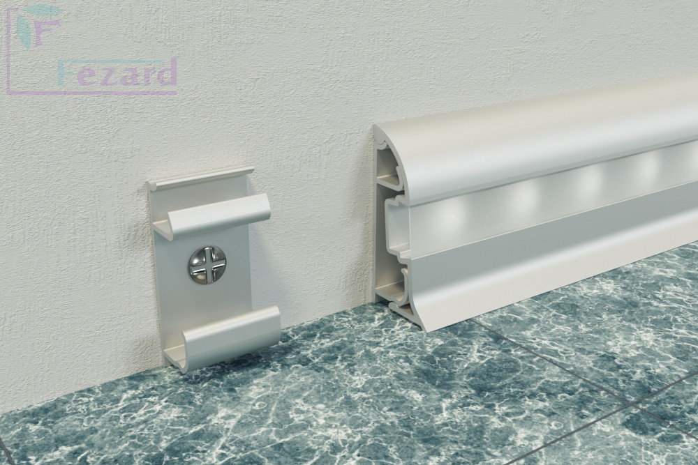 Алюминиевый плинтус Fezard ALP-C43-LED
