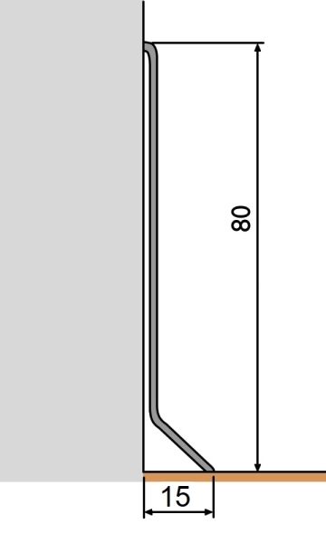 Алюминиевый плинтус Fezard ALP-80х15