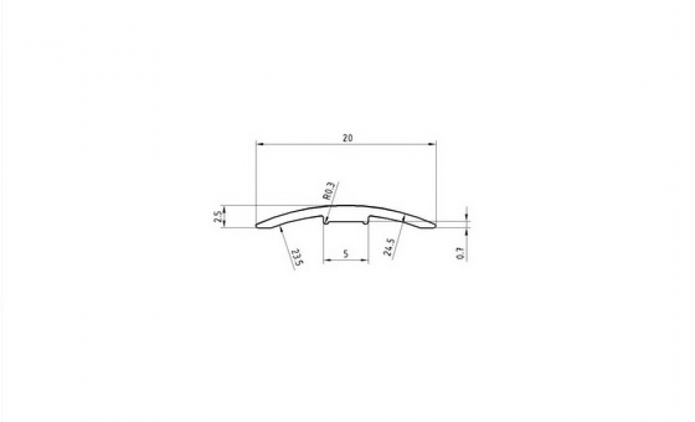 Порог-стык алюминиевый 20 мм