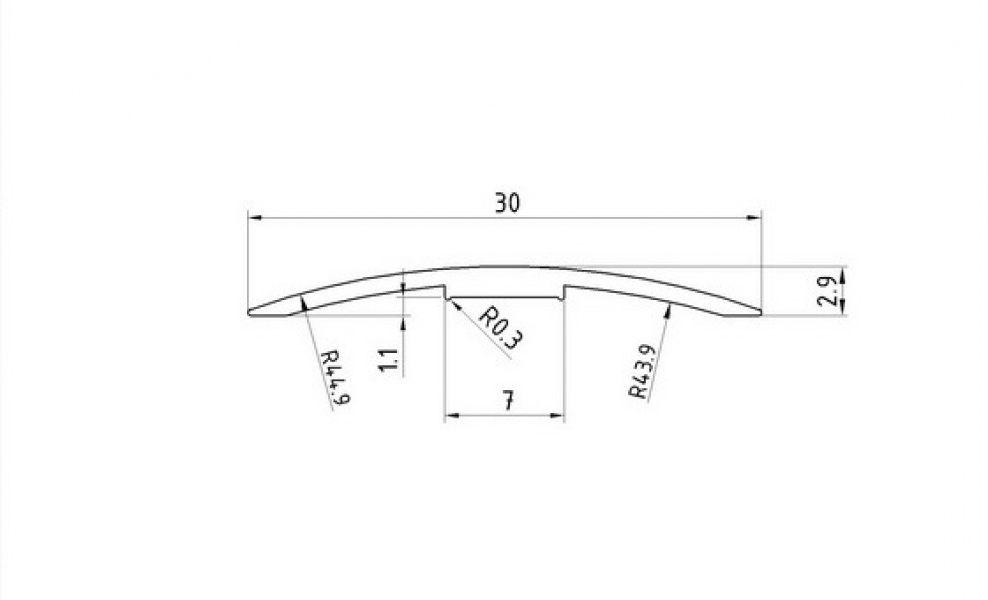 Порог-стык алюминиевый 30 мм