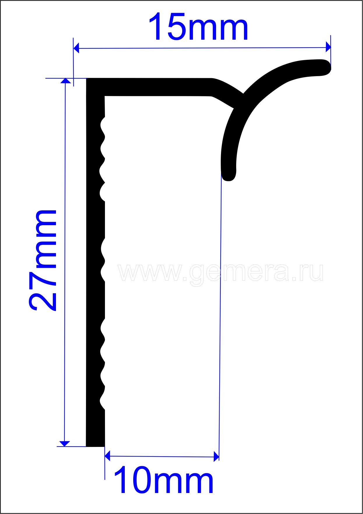 Угловая раскладка для кафельной плитки Butun AL-28-01