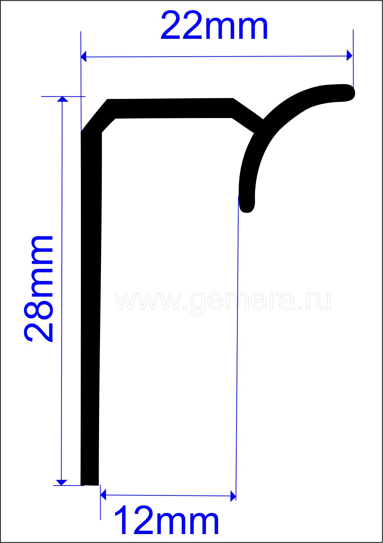 Угловая раскладка для кафельной плитки Butun AL-29-01