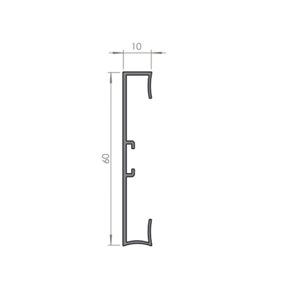 Алюминиевый плинтус Fezard ALP-С60