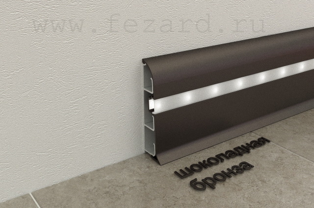 Алюминиевый плинтус Fezard ALP-C82-LED