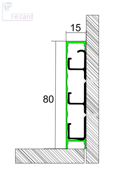 Алюминиевый плинтус Fezard ALP-G80