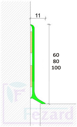 Алюминиевый плинтус Fezard ALP-60
