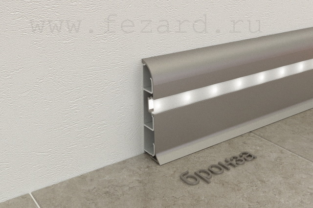 Алюминиевый плинтус Fezard ALP-C82-LED