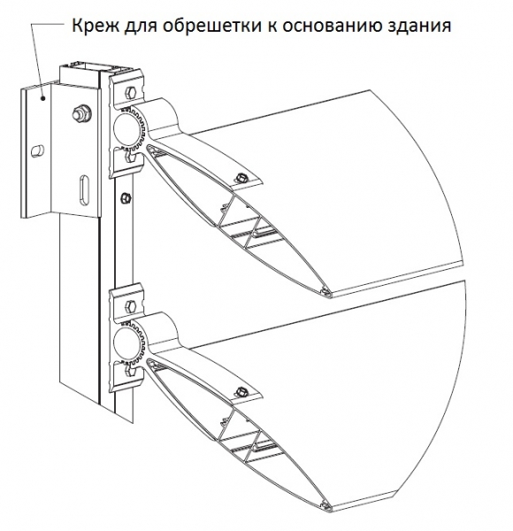 Крепеж поворотный для ламели Fezard LAM-U60