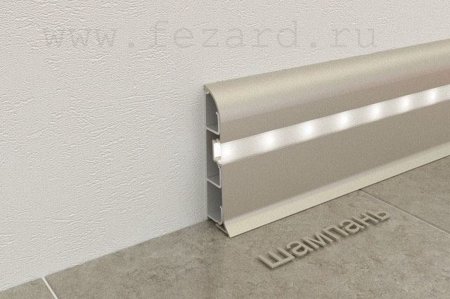 Алюминиевый плинтус Fezard ALP-C82-LED